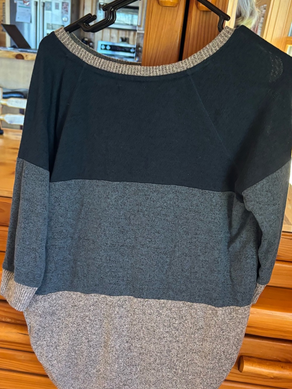 Maurices Colorblock Pullover Sweater in Black and Gray